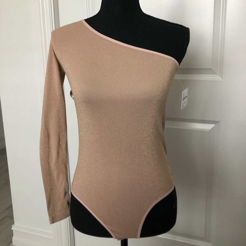 Free People “Intimately Free” Rose/Tan Body Suit